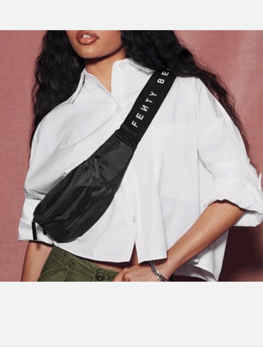 Fenty Beauty Black Crossbody Fanny Pack
